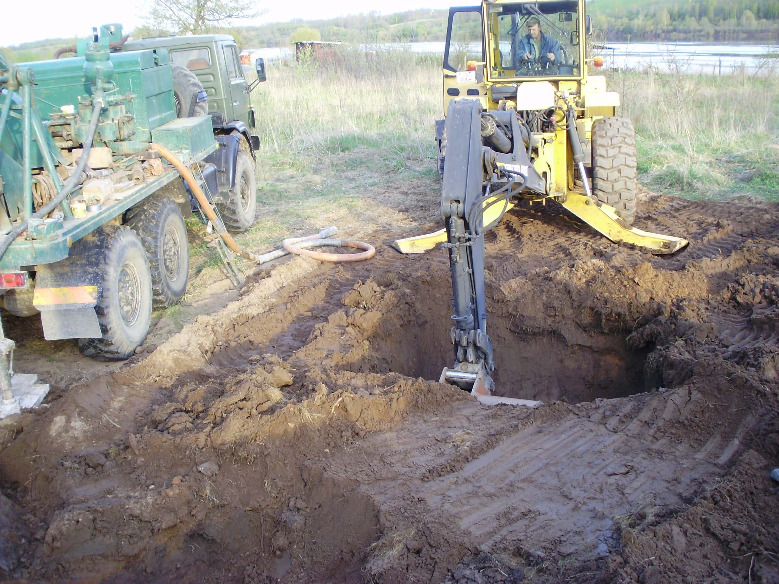 Drilling unit operating on a site in Latvia